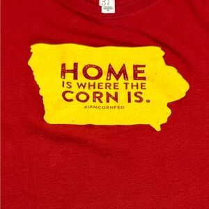 Bella Canvas Home is where the Corn is Iowa State Tee-shirt #iamcornfed size M